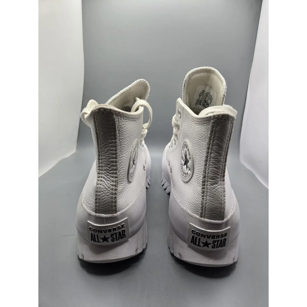 Converse Chuck All Star Lift Platform High Top White Leather Shoes Women 9.5